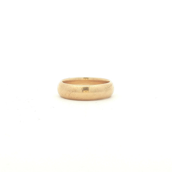 Vintage Half Round 5mm Gold Wedding Band