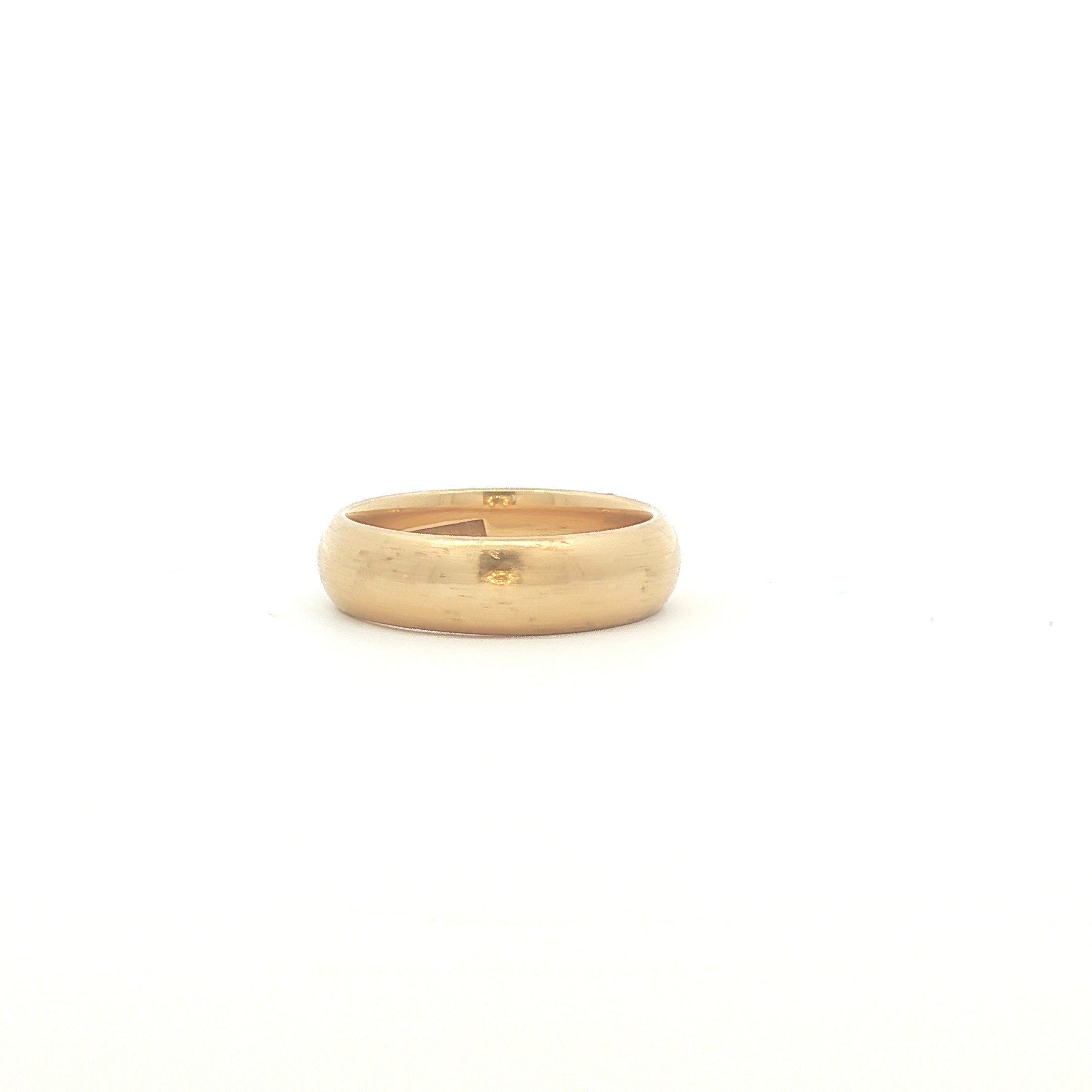 Vintage Half Round 5mm Gold Wedding Band
