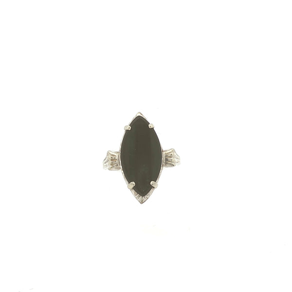 Marquise Shaped Onyx Ring