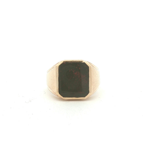 Vintage Bloodstone Signet Style Ring
