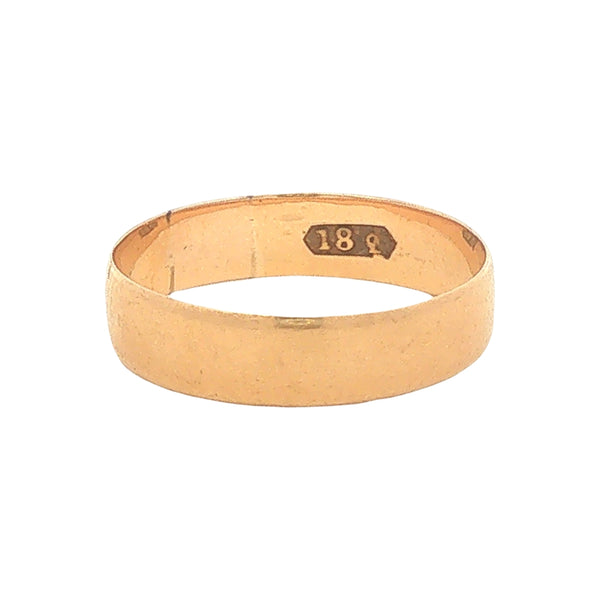 18K Gold Antique Wedding Band