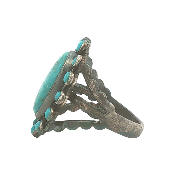 Vintage Oval Turquoise Ring