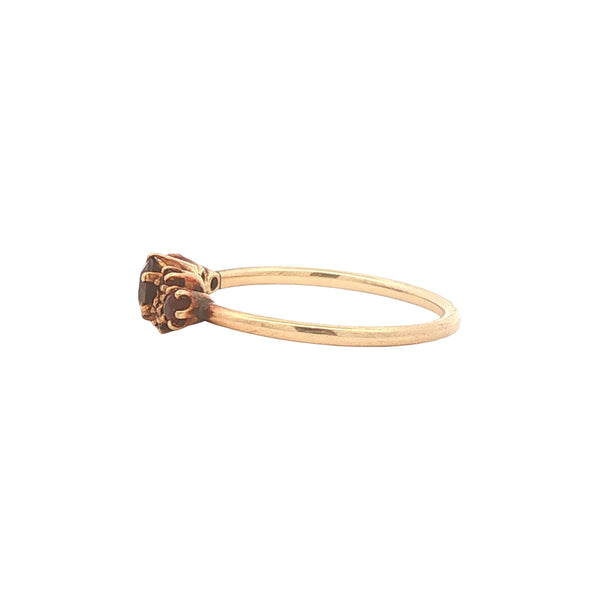 14K Gold Garnet Cluster Ring