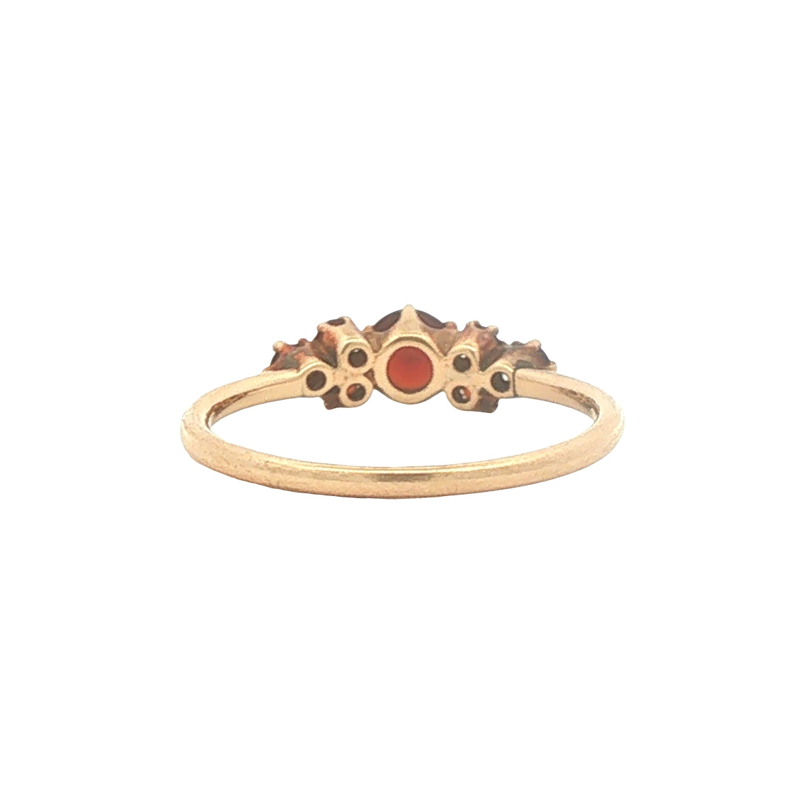 14K Gold Garnet Cluster Ring