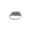 Vintage Sterling Filigree Garnet Ring