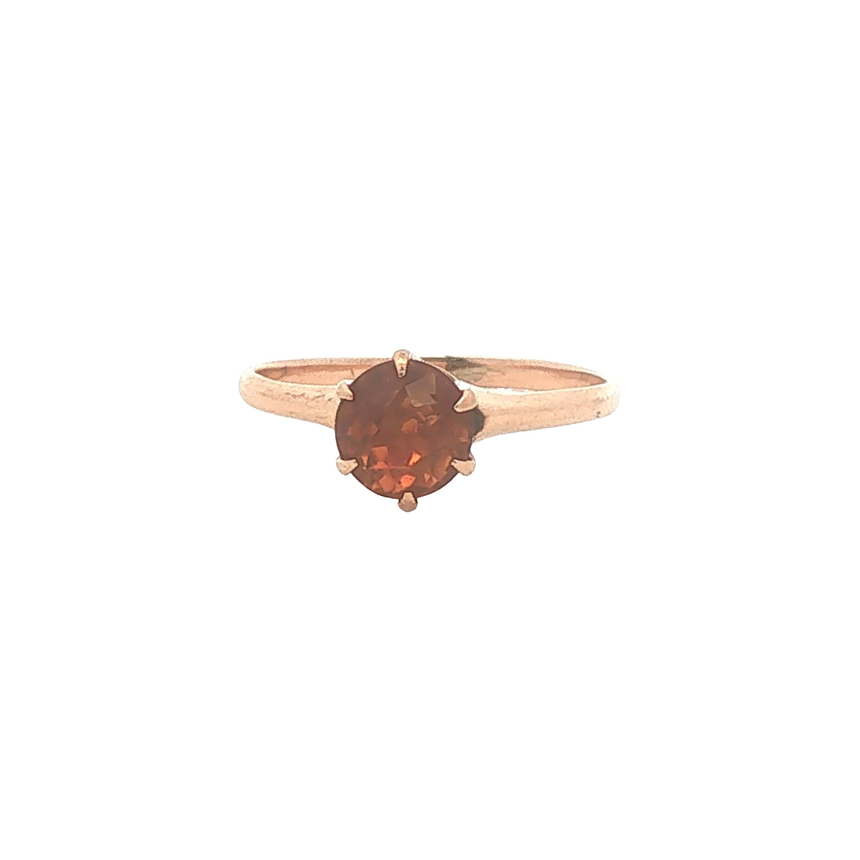 Vintage 10K Gold Synthetic Citrine Ring