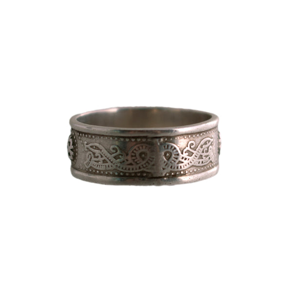 Sterling Silver Celtic Warrior Shield Wedding Band