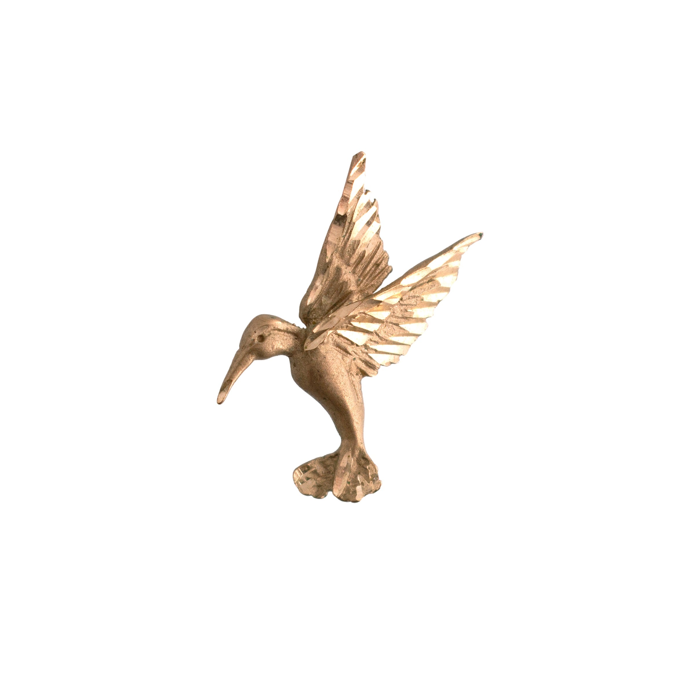 10K Gold Hummingbird Charm