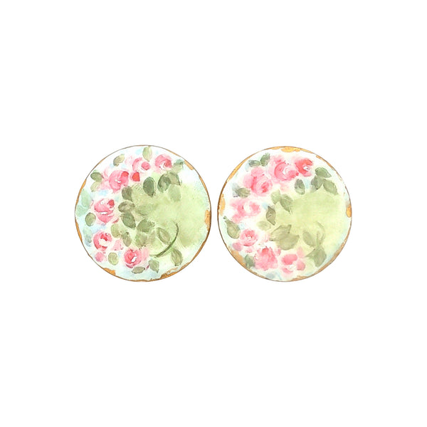 Antique Painted Porcelain Button Set