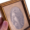 Lady and Children Floral Framed Scene