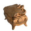 Antique Jewelry Casket with Black Velvet