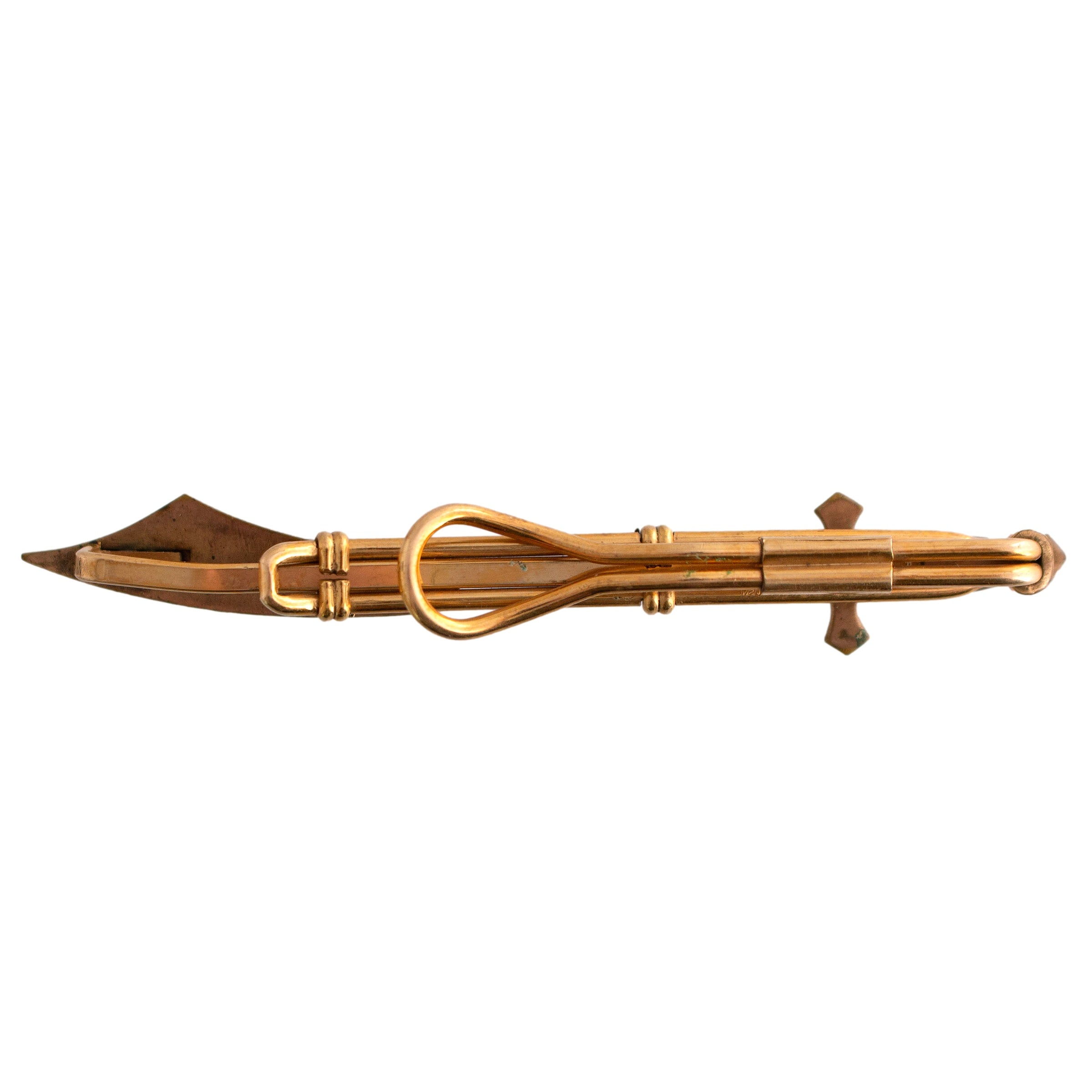 Gold Filled Sword Tie Bar