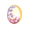 Antique Painted Porcelain Pansy Button