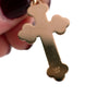 14K Gold Starburst Diamond Cross Pendant