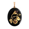 Antique Onyx and Ruby Mourning Pendant