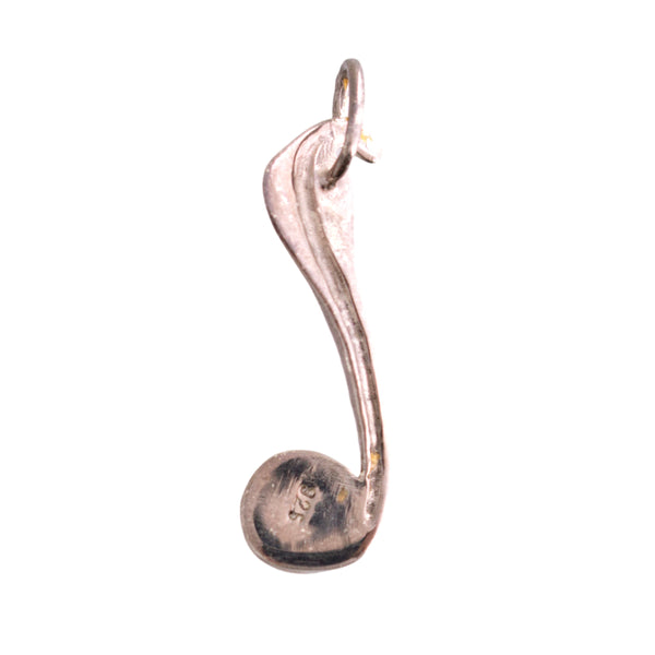 Sterling and Onyx Cobra Pendant