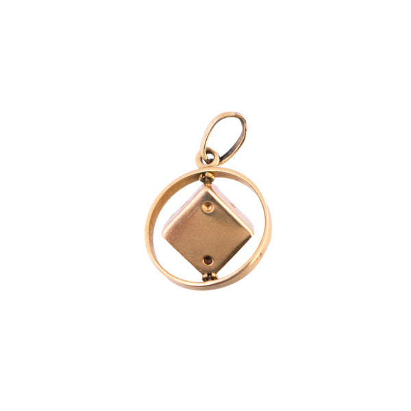 Italian Gold Dice Charm