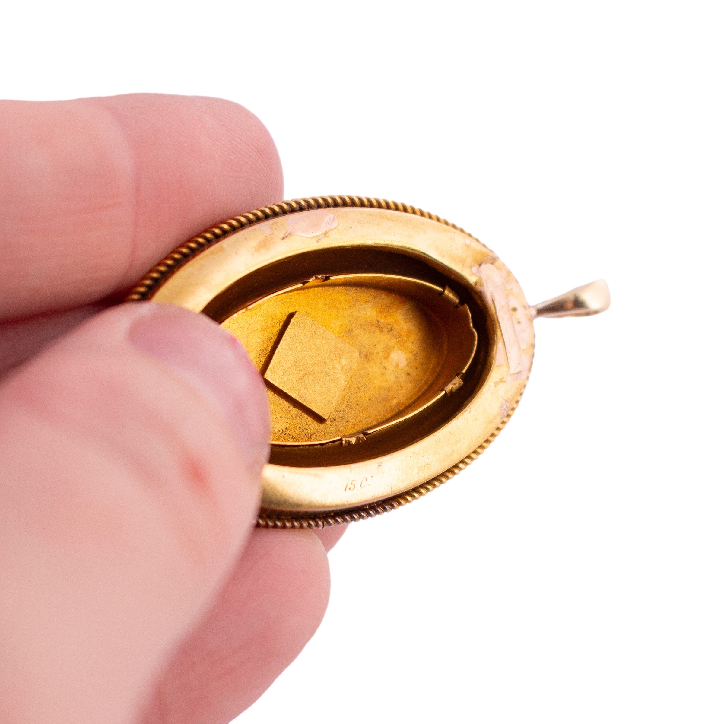 Upcycled Antique Gold and Pearl Pendant