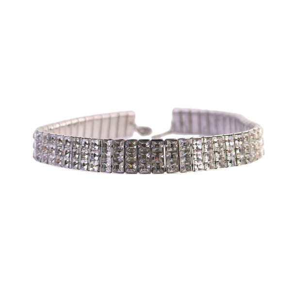 Glam Rhinestone Collar Necklace