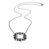 Upcycled Foil Back Rhinestone Pendant on Stainless Chain