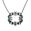 Upcycled Foil Back Rhinestone Pendant on Stainless Chain