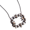 Upcycled Foil Back Rhinestone Pendant on Stainless Chain