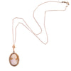10K Gold Shell Cameo Necklace