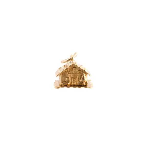 18K Gold Cabin Charm