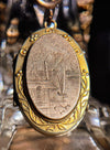 Engraved Locket on Decorative Link Chain