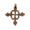 Vintage Brass Etruscan Cross Pendant