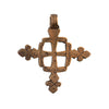 Vintage Brass Etruscan Cross Pendant