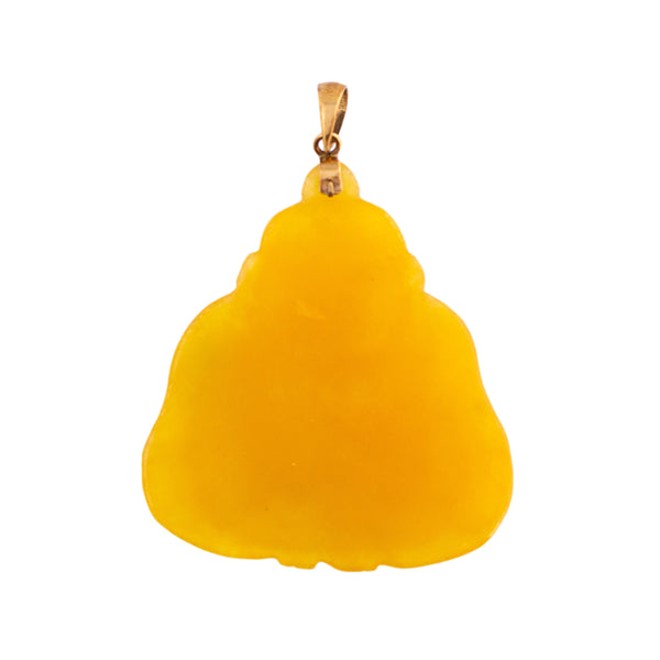 Butterscotch Jade Buddha Pendant