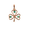 Vintage 10K Gold Emerald Clover Charm