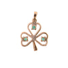 Vintage 10K Gold Emerald Clover Charm