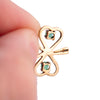 Vintage 10K Gold Emerald Clover Charm