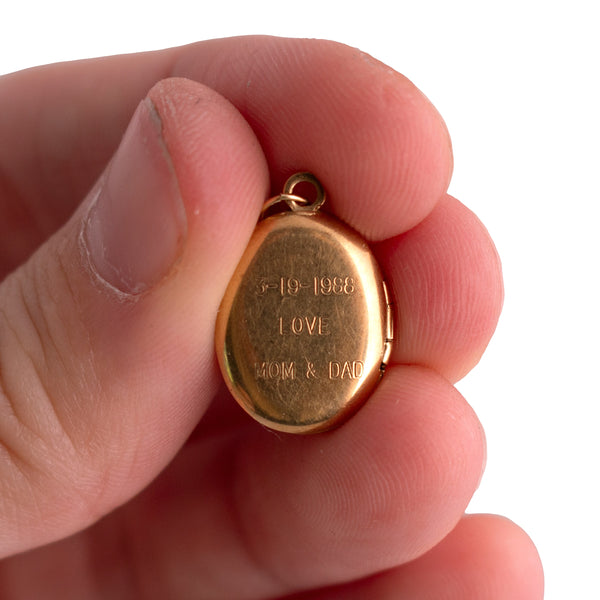 Small 14K Gold Oval Locket