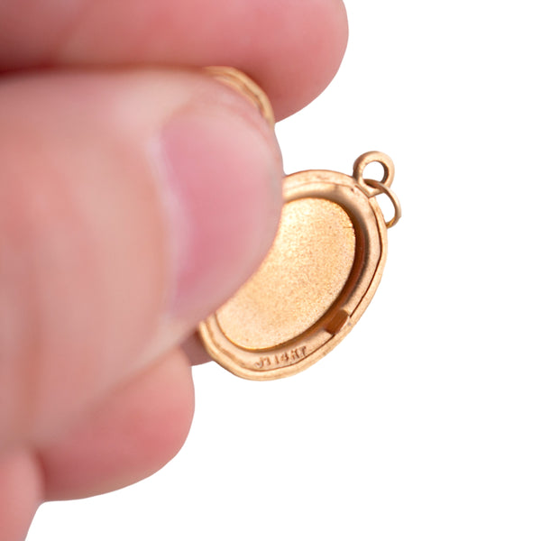 Small 14K Gold Oval Locket