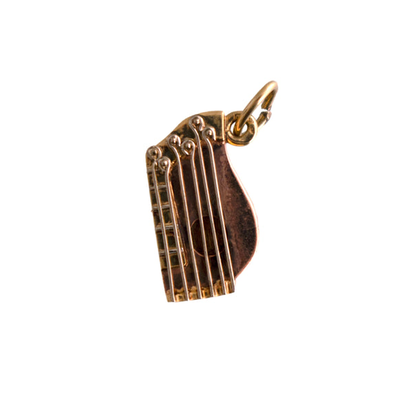 14K Gold Zither Charm