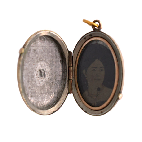 Gold Filled Tiger's Eye Cameo Locket
