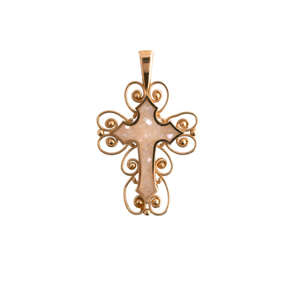 Black Hills Gold Double Sided Cross Pendant