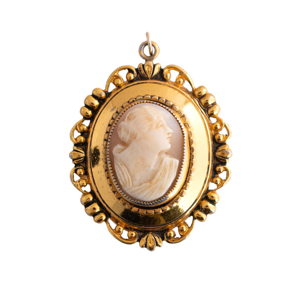 Vintage Cameo Locket Pendant