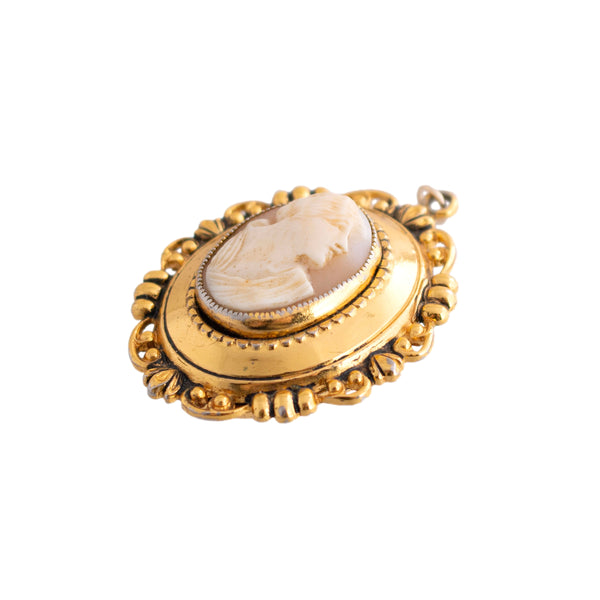 Vintage Cameo Locket Pendant