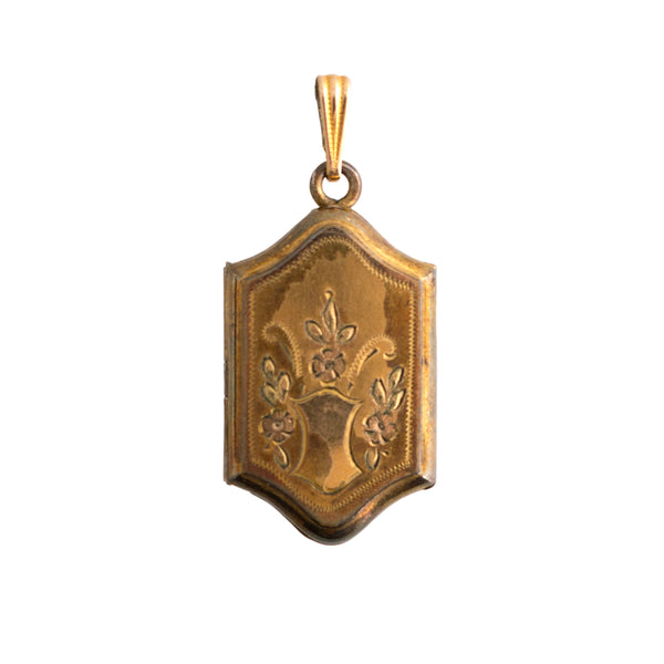 Vintage Gold-Filled Floral Locket