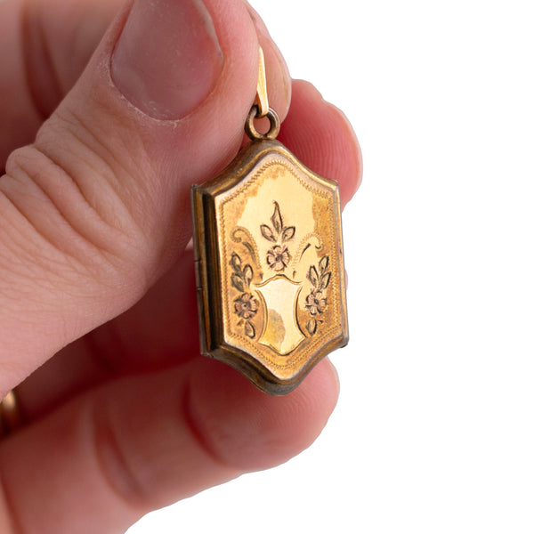 Vintage Gold-Filled Floral Locket