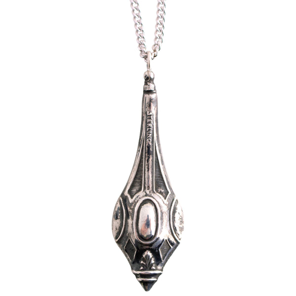 Upcycled Sterling Art Deco Hat Pin Necklace