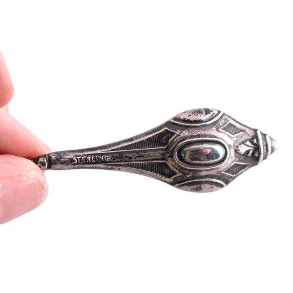 Upcycled Sterling Art Deco Hat Pin Necklace