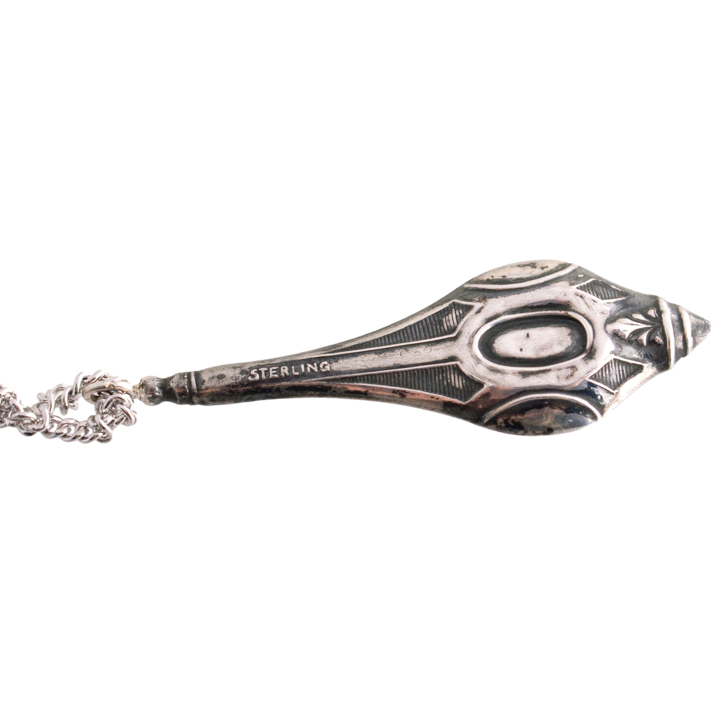 Upcycled Sterling Art Deco Hat Pin Necklace