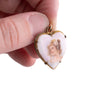 Heart Shaped Painted Porcelain Lady Pendant