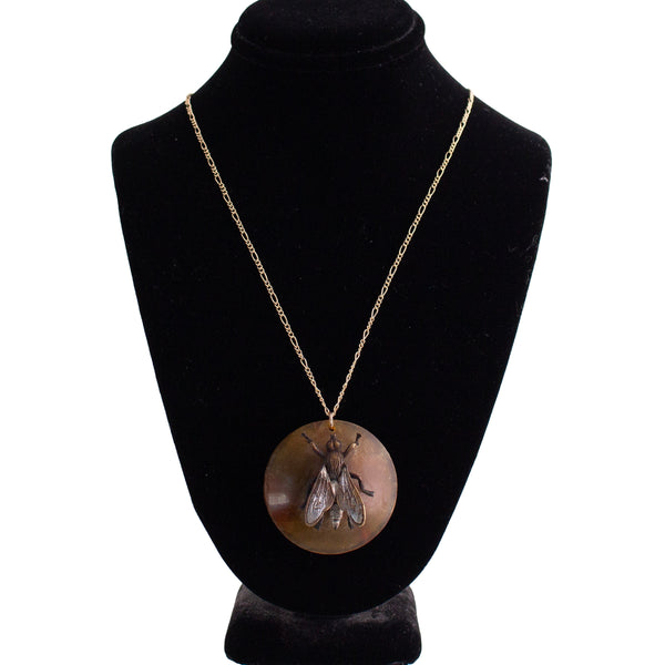 Upcycled Hat Pin Fly Necklace
