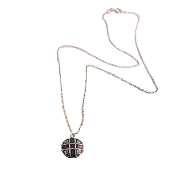 Small Upcycled Hat Pin Arrow Disc Necklace